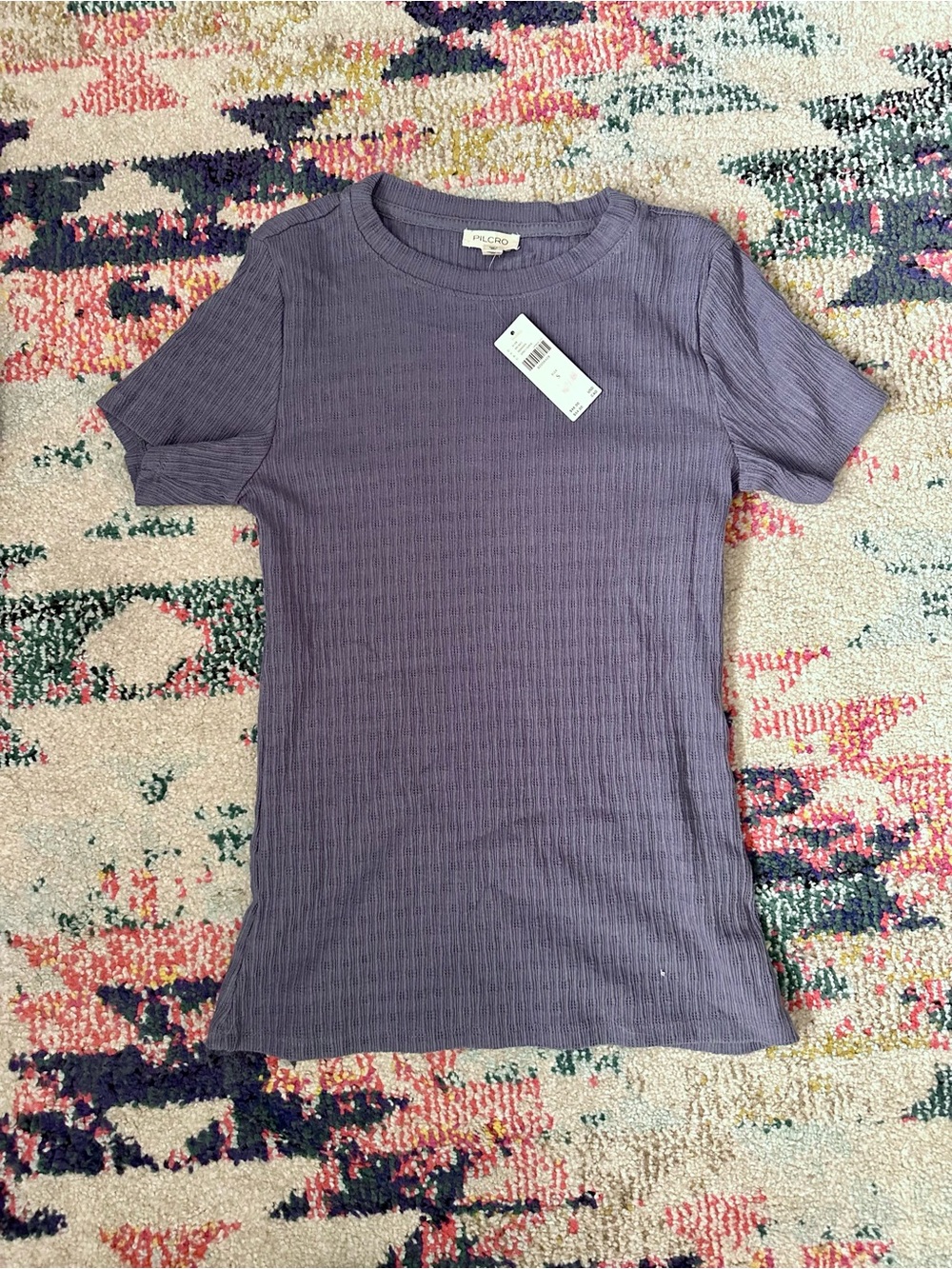 Pilcro textured Rib layering Tee